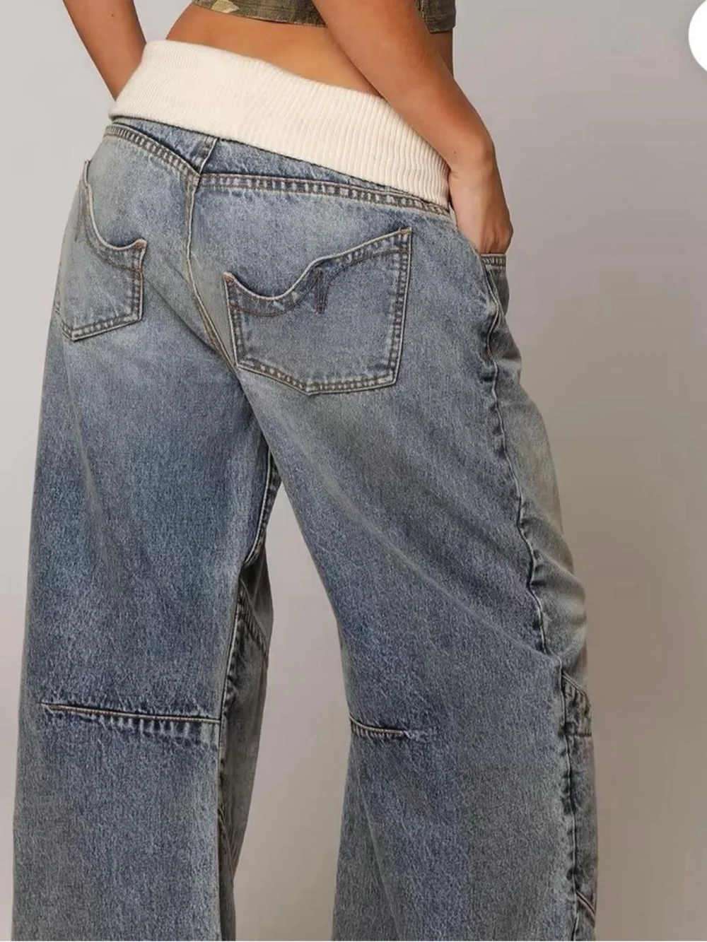Brand New Revice Baggy Jeans size XS in Blue Crest - Picture 7 of 7